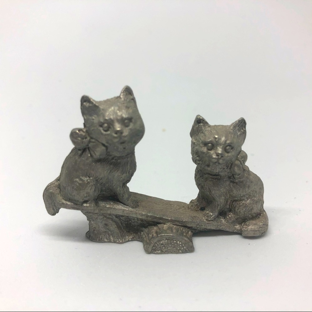 Pewter Cat Figurine - Picture 3 of 4